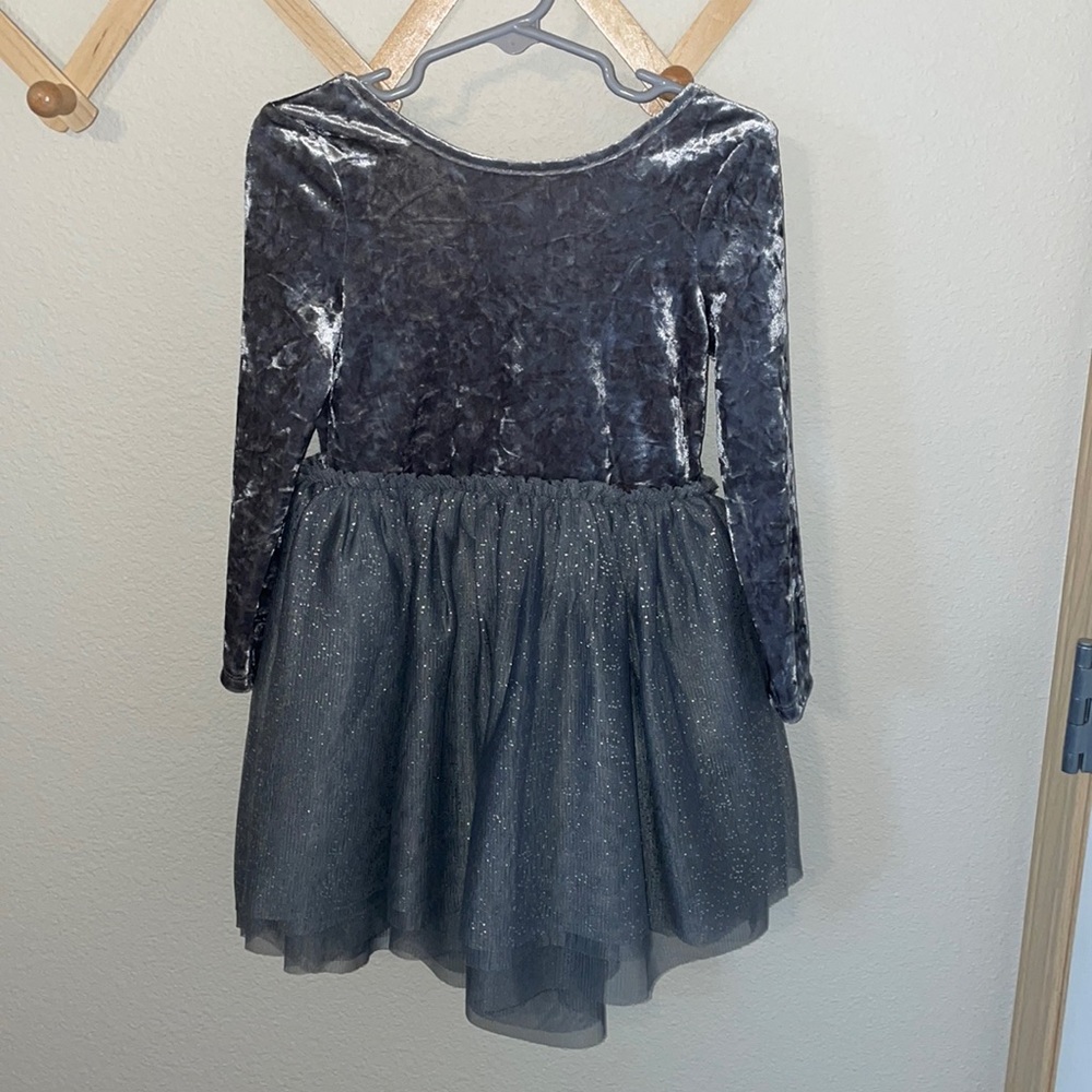 Cat & Jack Velour Tulle Long Sleeve Dress